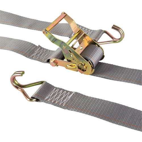 Heavy-Duty Utility Strap, J-Hook, 2" W x 16' L, 500 lbs. (227 kg) WLL Les Fournitures Industrielles Méga