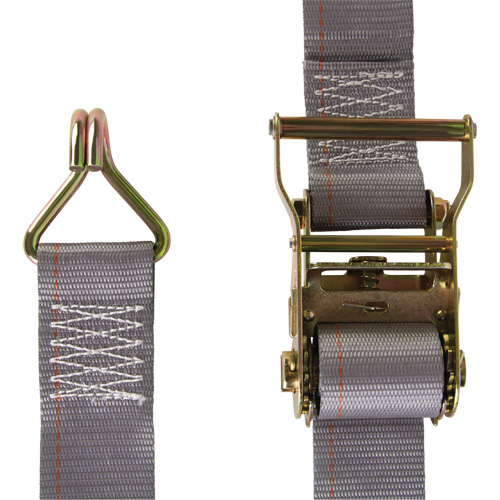 Heavy-Duty Utility Strap, J-Hook, 2" W x 16' L, 500 lbs. (227 kg) WLL Les Fournitures Industrielles Méga