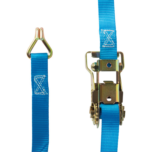 Ratchet Strap, J-Hook, 1" W x 16' L, 835 lbs. (379 kg) Working Load Limit Les Fournitures Industrielles Méga