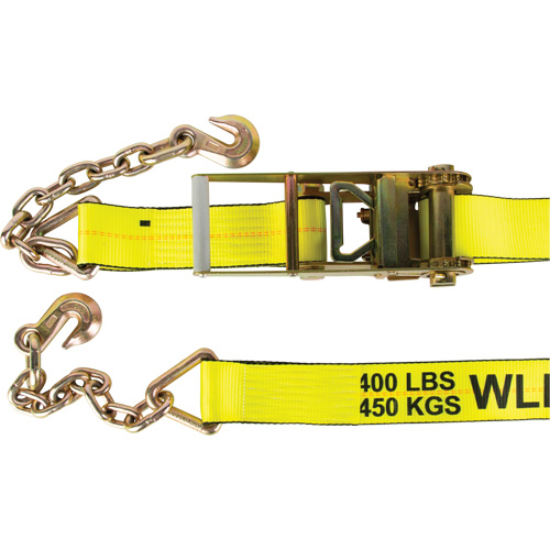 Winch Strap, Chain Anchor, 3" W x 30' L, 5400 lbs. (2449 kg) Working Load Limit Les Fournitures Industrielles Méga