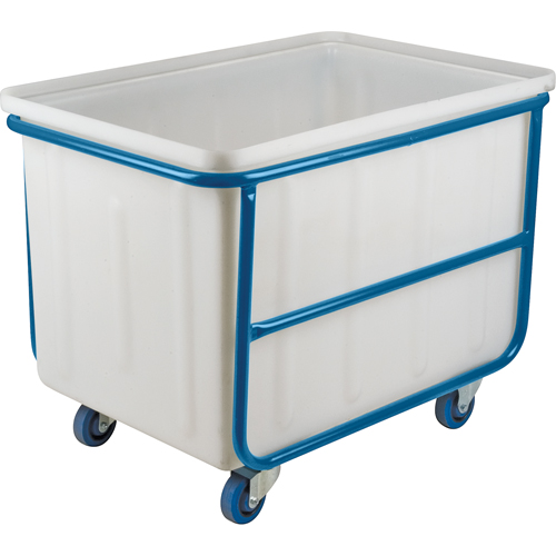 Straight Wall Box Truck, White Polyethylene, 46" L x 28" W x 31" H, 14 cu. ft. Volume, 1000 lbs. Capacity Les Fournitures Industrielles Méga