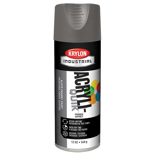 Laque industrielle Acryli-Quik, Gris, Tr&egrave;s mat, 12 oz, Canette a&eacute;rosol Les Fournitures Industrielles Méga