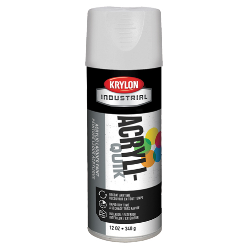Industrial Acryli-Quik Lacquer, White, Gloss, 12 oz., Aerosol Can Les Fournitures Industrielles Méga