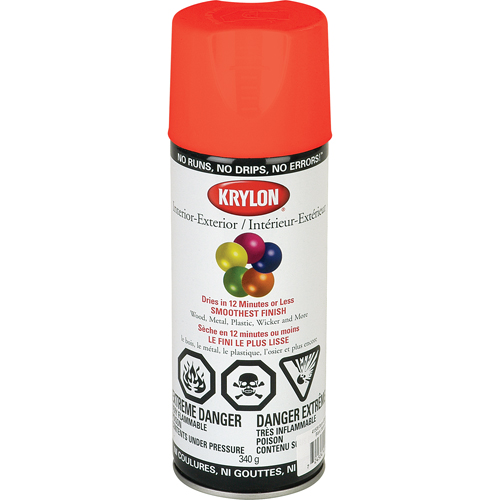 Peinture &agrave; pulv&eacute;riser fluorescente, Jaune/orange fluorescent, 11 oz, Canette a&eacute;rosol Les Fournitures Industrielles Méga
