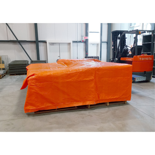 B&acirc;ches isol&eacute;es, Poly&eacute;thyl&egrave;ne, Orange, 20' x 12' x 8 mils Les Fournitures Industrielles Méga