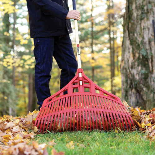 Leaf Rake, 24" Blade, Wood Handle, Plastic Blade Les Fournitures Industrielles Méga