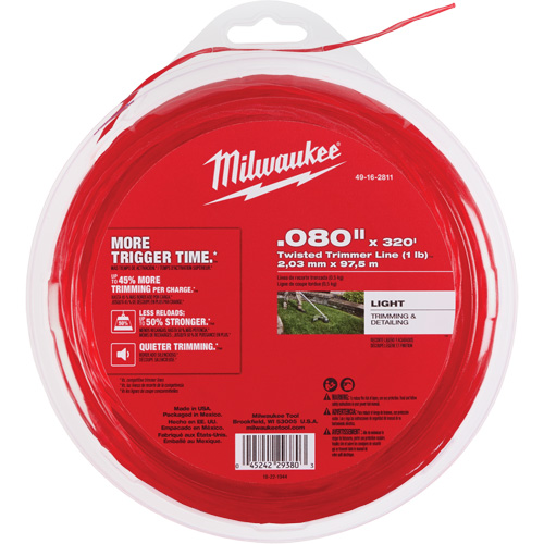 0.080" x 320 (1 lb) Twisted Trimmer Line Les Fournitures Industrielles Méga