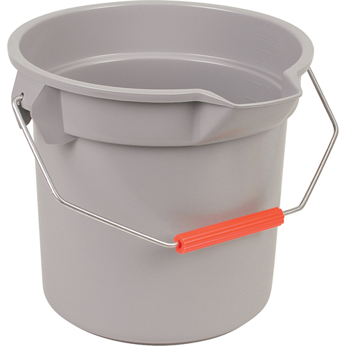 Seau Brute, Capacit&eacute; de 3.5 gal. US (14 pintes), Gris Les Fournitures Industrielles Méga