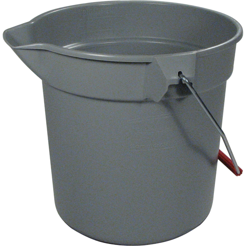 Seau Brute, Capacit&eacute; de 2.5 gal. US (10 pintes), Gris Les Fournitures Industrielles Méga