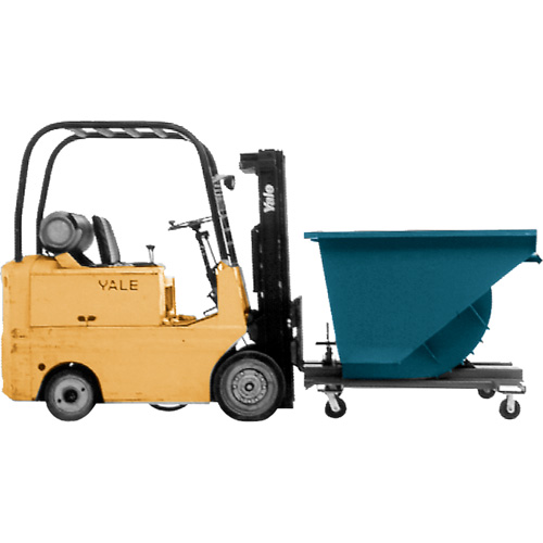 Self-Dumping Hopper, Steel, 1 cu.yd., Blue Les Fournitures Industrielles Méga