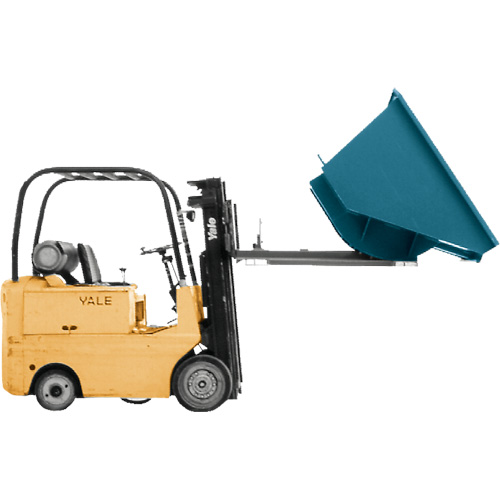 Self-Dumping Hopper, Steel, 3/4 cu.yd., Blue Les Fournitures Industrielles Méga