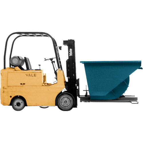 Self-Dumping Hopper, Steel, 3/4 cu.yd., Blue Les Fournitures Industrielles Méga