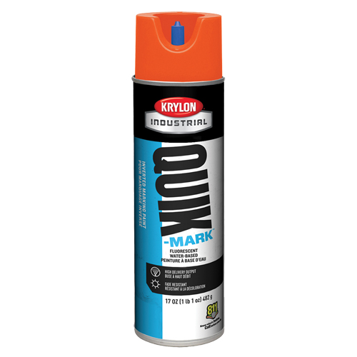 Industrial Quik-Mark Water-Based Inverted Marking Paint, 17 oz., Aerosol Can Les Fournitures Industrielles Méga
