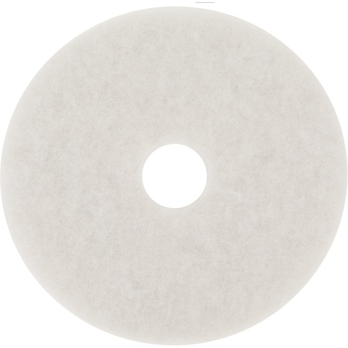 Floor Pad, 19", Polish, White Les Fournitures Industrielles Méga