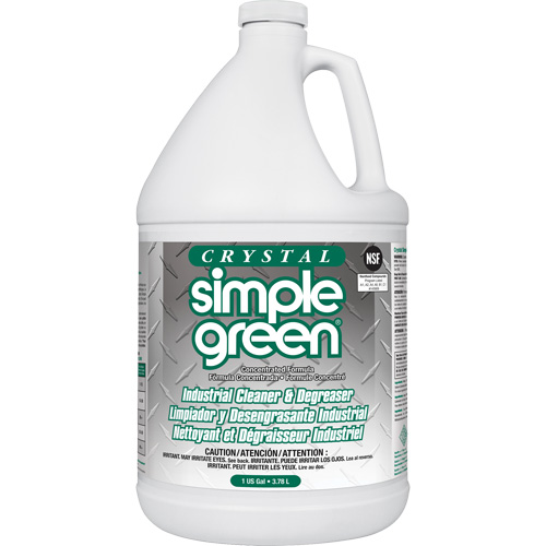 Nettoyant et d&eacute;graissant industriel Crystal Simple Green , 1 gal., Cruche Les Fournitures Industrielles Méga