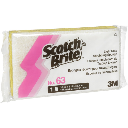 &eacute;ponge &agrave; r&eacute;curer pour les petits travaux Scotch-Brite, Cellulose/&agrave; r&eacute;curer, 3-1/2" la x 6" l Les Fournitures Industrielles Méga