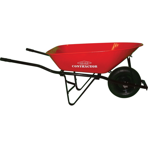 Contractor Wheelbarrow, 6 cu. ft., Steel Tray Les Fournitures Industrielles Méga