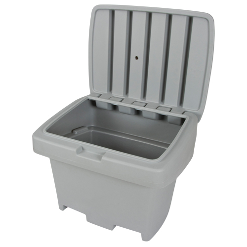Heavy-Duty Outdoor Salt and Sand Storage Container, 30" x 24" x 24", 5.5 cu. Ft., Grey Les Fournitures Industrielles Méga
