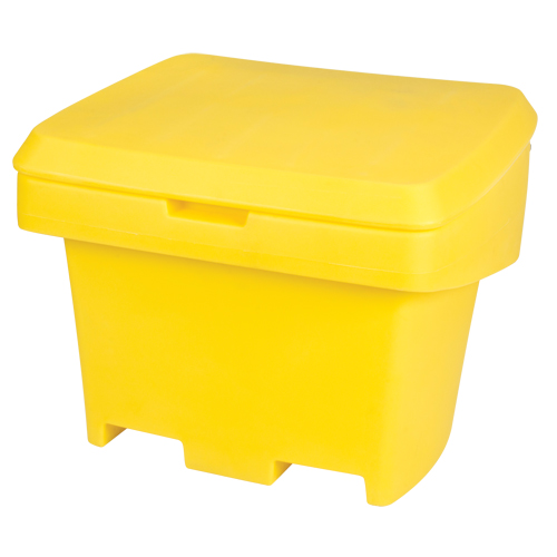 Contenant de rangement robuste pour l'ext&eacute;rieure pour sel et sable, 30" x 24" x 24", 5,5 pi³, Jaune Les Fournitures Industrielles Méga