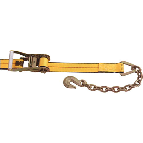 Tendeurs d'arrimage &agrave; cliquet, Crochet &agrave; chaîne, 2" , 30' , Charge d'utilisation max. 3335 lb (1513 kg) Les Fournitures Industrielles Méga