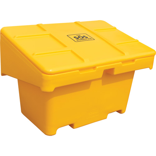 Contenants pour sel & sable SOS, Avec Moraillon, 42" x 29" x 30", 11 pi³, Jaune Les Fournitures Industrielles Méga