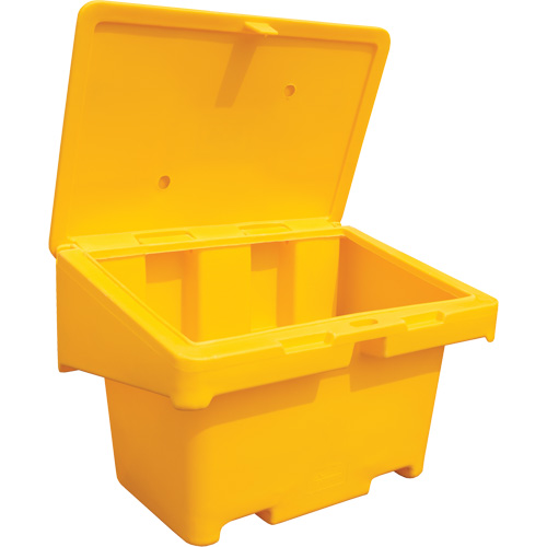 Contenants pour sel & sable SOS, Avec Moraillon, 42" x 29" x 30", 11 pi³, Jaune Les Fournitures Industrielles Méga