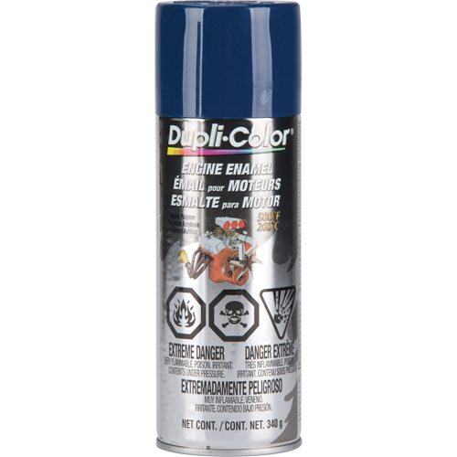 Engine Enamel Paint with Ceramic, Ford Blue, Gloss, 12 oz., Aerosol Can Les Fournitures Industrielles Méga