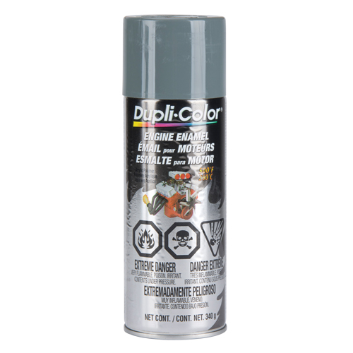 Engine Enamel Paint with Ceramic, New Ford Grey, Gloss, 12 oz., Aerosol Can Les Fournitures Industrielles Méga