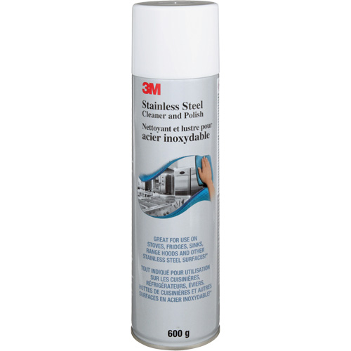 Nettoyant et produit &agrave; polir pour l'acier inoxydable, 21,5 oz., Canette a&eacute;rosol Les Fournitures Industrielles Méga