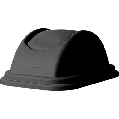 Couvercles pour corbeilles &agrave; papier en plastique, Couvercle bomb&eacute;/Couvercle &agrave; battant, Plastique, Convient aux contenants 16" x 11-5/8" Les Fournitures Industrielles Méga