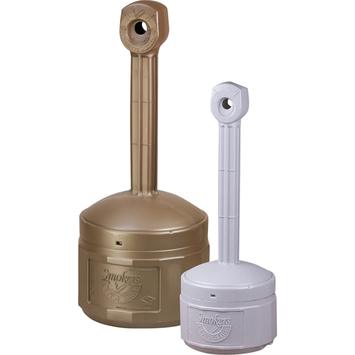 Cendriers Smoker's Cease-Fire, Sur pied, Plastique, Capacit&eacute; 4 gal. US, Hauteur 38-1/2" Les Fournitures Industrielles Méga