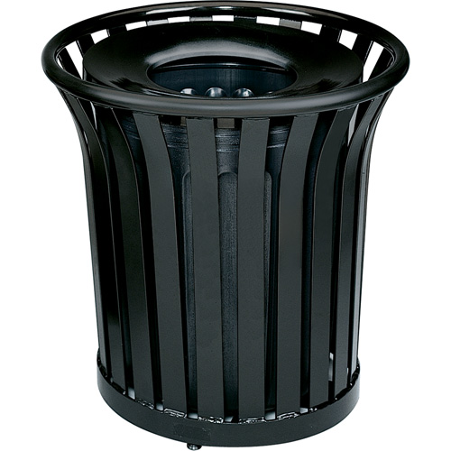 Contenant pour d&eacute;chets sans couvercle Americana Series, Acier, 36 gal. US Les Fournitures Industrielles Méga