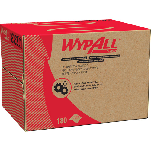Chiffons WypAll pour l'huile, la graisse et l'encre, Sp&eacute;cialis&eacute;, 16-4/5" lo x 12" la Les Fournitures Industrielles Méga