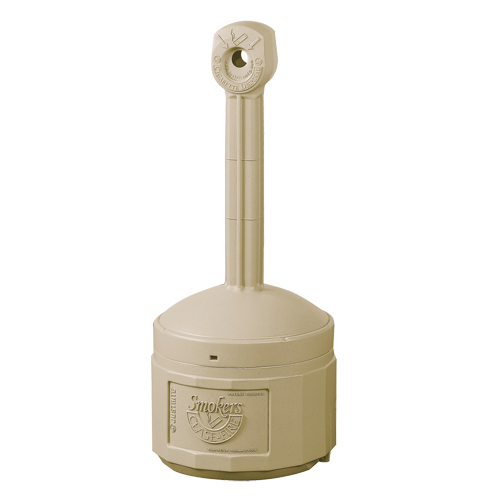 Smokers Cease-Fire&reg; Cigarette Butt Receptacle, Free-Standing, Plastic, 4 US gal. Capacity, 38-1/2" Height Les Fournitures Industrielles Méga