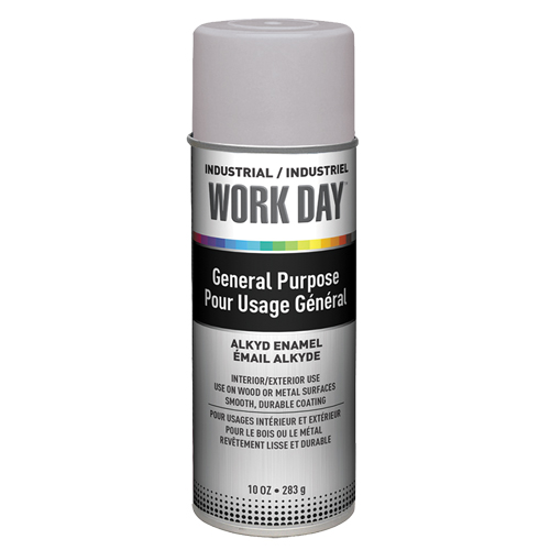 Industrial Work Day Paint, Grey, Very Flat, 10 oz., Aerosol Can Les Fournitures Industrielles Méga
