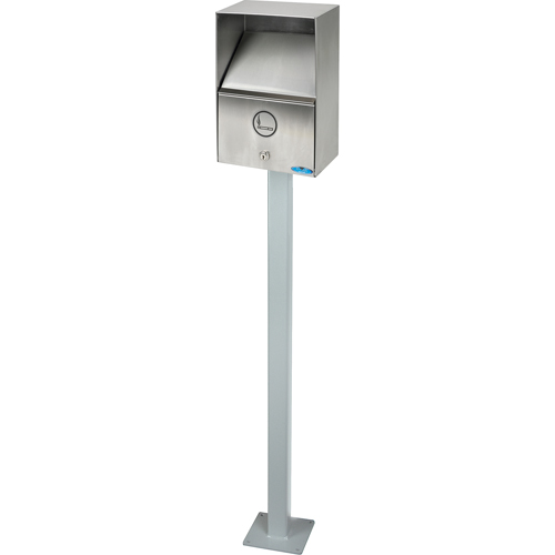 Smoking Receptacles, Wall-Mount, Stainless Steel, 3.3 Litres Capacity, 13-1/2" Height Les Fournitures Industrielles Méga