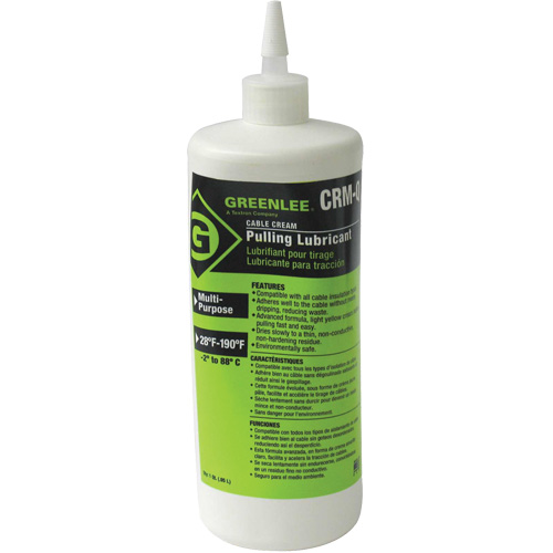 Lubrifiant en cr&egrave;me pour tirage de c&acirc;ble, Bouteille pressable Les Fournitures Industrielles Méga