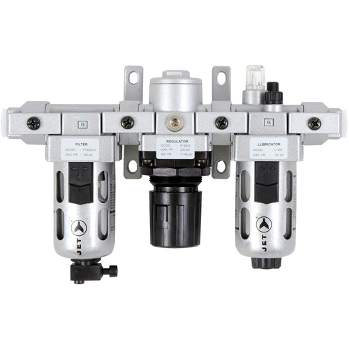 Filtre &agrave; air interm&eacute;diaire en trois parties, r&eacute;gulateur & lubrificateur AFRLMI38, 3/8" NPT Les Fournitures Industrielles Méga