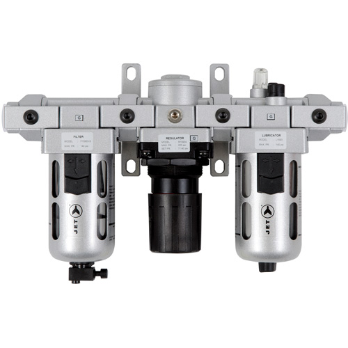 Filtre &agrave; air standard en trois parties, r&eacute;gulateur et lubrificateur AFRLMS12, 1/2" NPT Les Fournitures Industrielles Méga
