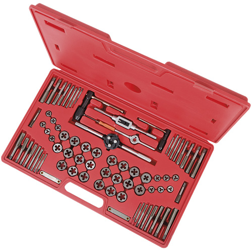 Premium SAE/Metric Alloy Tap & Die Set, 76 Pieces Les Fournitures Industrielles Méga