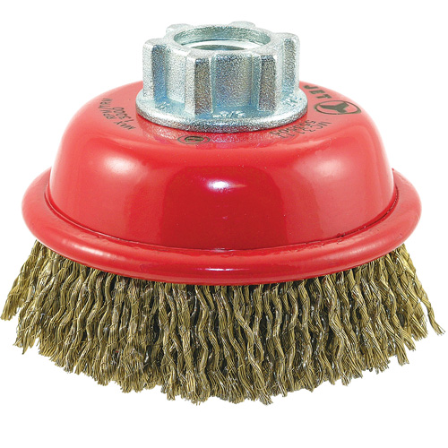 Brosse-boisseau &agrave; fils ondul&eacute;s MAXI-CRIMPED de premi&egrave;re qualit&eacute; Les Fournitures Industrielles Méga