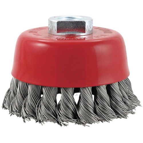 Brosse boisseau &agrave; fils nou&eacute;s torsad&eacute;s haute performance CK3201M14, 3" dia. Les Fournitures Industrielles Méga
