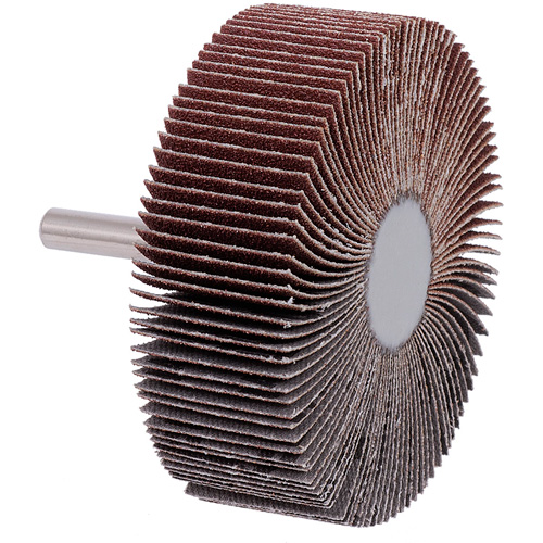 Shaft-Mounted Flap Wheel, 60 Grit, 3" x 1" x 1/4" Les Fournitures Industrielles Méga