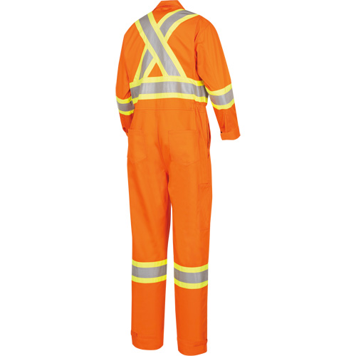 5555T Combinaison ignifuge &agrave; haute visibilit&eacute;, Taille 40, Orange haute visibilit&eacute;, 9,5 cal/cm² Les Fournitures Industrielles Méga