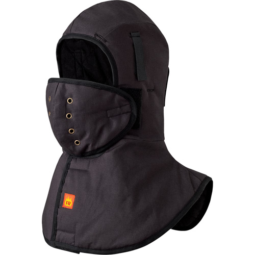 5565A Doublure FR robuste &agrave; col long pour casque, Noir, Coton Les Fournitures Industrielles Méga