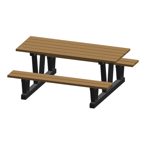 Tables de pique-nique d'ext&eacute;rieur en plastique recycl&eacute;, 72" lo x 60-5/16" la, S&eacute;quoia Les Fournitures Industrielles Méga