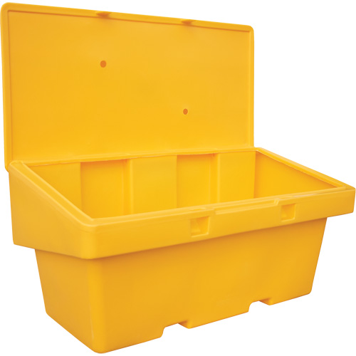 Salt Sand Container SOS, With Hasp, 72" x 36" x 36", 36 cu. Ft., Yellow Les Fournitures Industrielles Méga