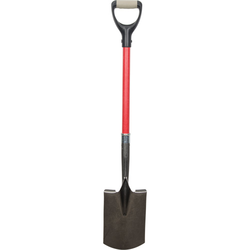 Pelles robustes, Fibre de verre, Lame Acier au carbone, Manche en Prise en D, Longueur 30-1/2" Les Fournitures Industrielles Méga