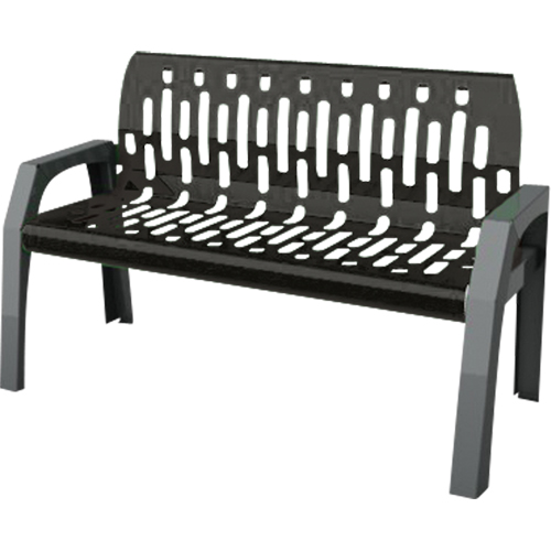 Bancs Stream, Acier, 48" lo x 25" la x 34" h, Noir Les Fournitures Industrielles Méga