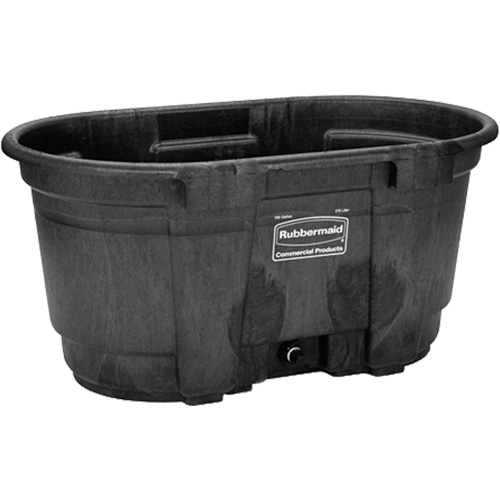 Stock Tank, 31" D x 53" W x 25-1/8" H, 800 lbs. Capacity, Black Les Fournitures Industrielles Méga